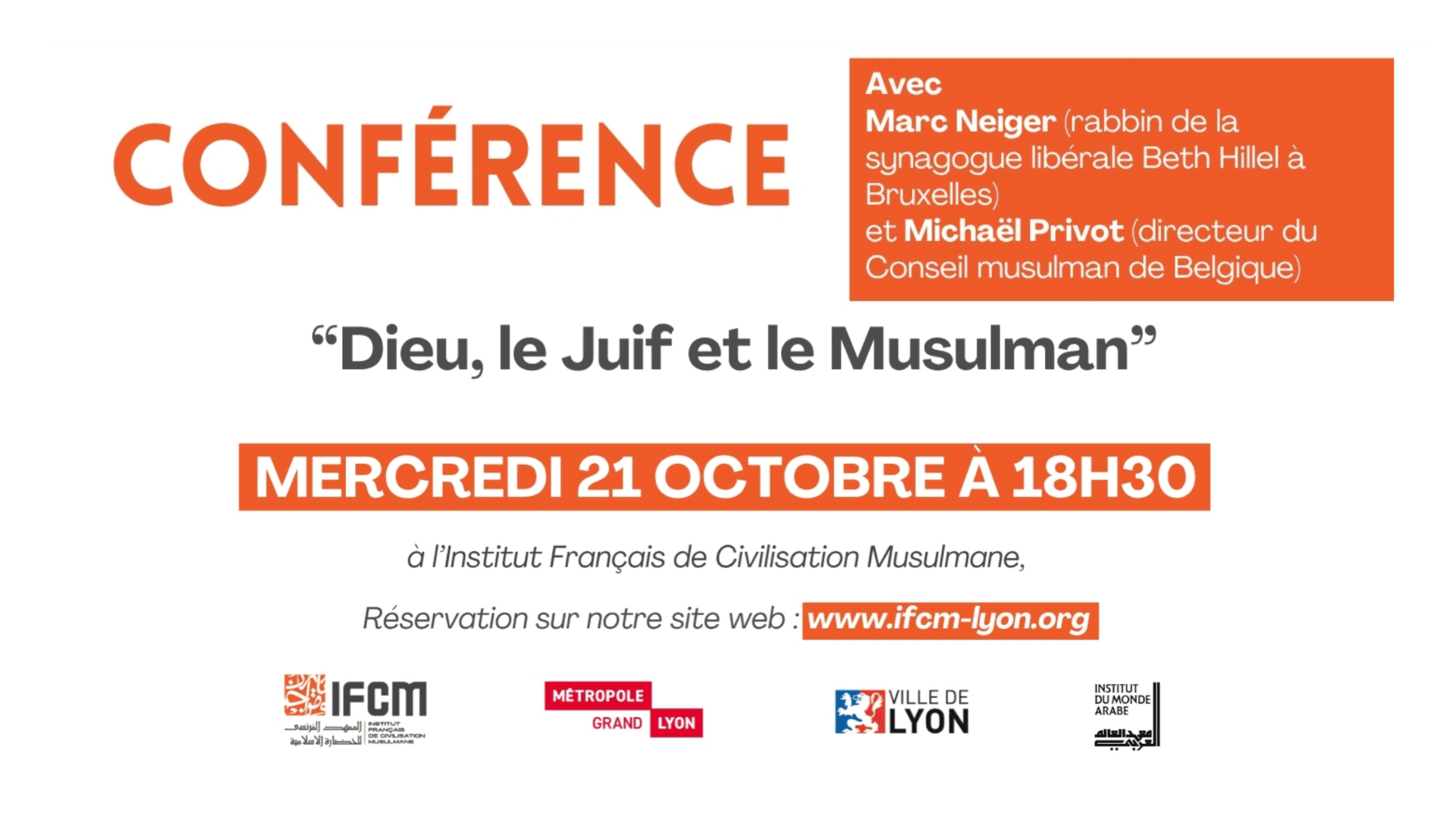 Conférence autour du livre « Dieu, le Juif et le Musulman »