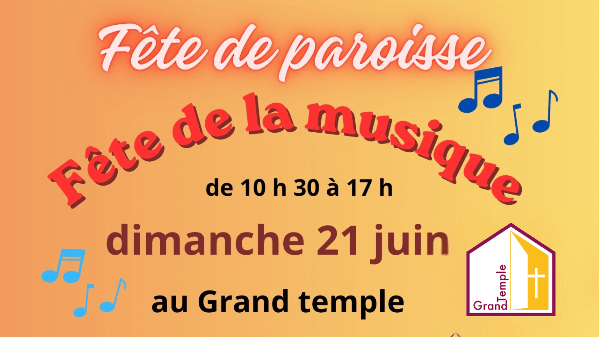 🎵 Culte & Fête de paroisse en musique – Grand Temple de Lyon