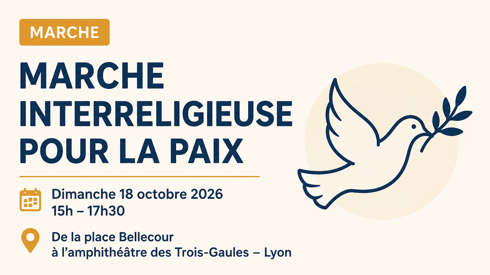 Marche interreligieuse pour la paix à Lyon
